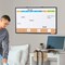White-Brown-Black Aluminum Whiteboard & Cork Combo Board with Hooks